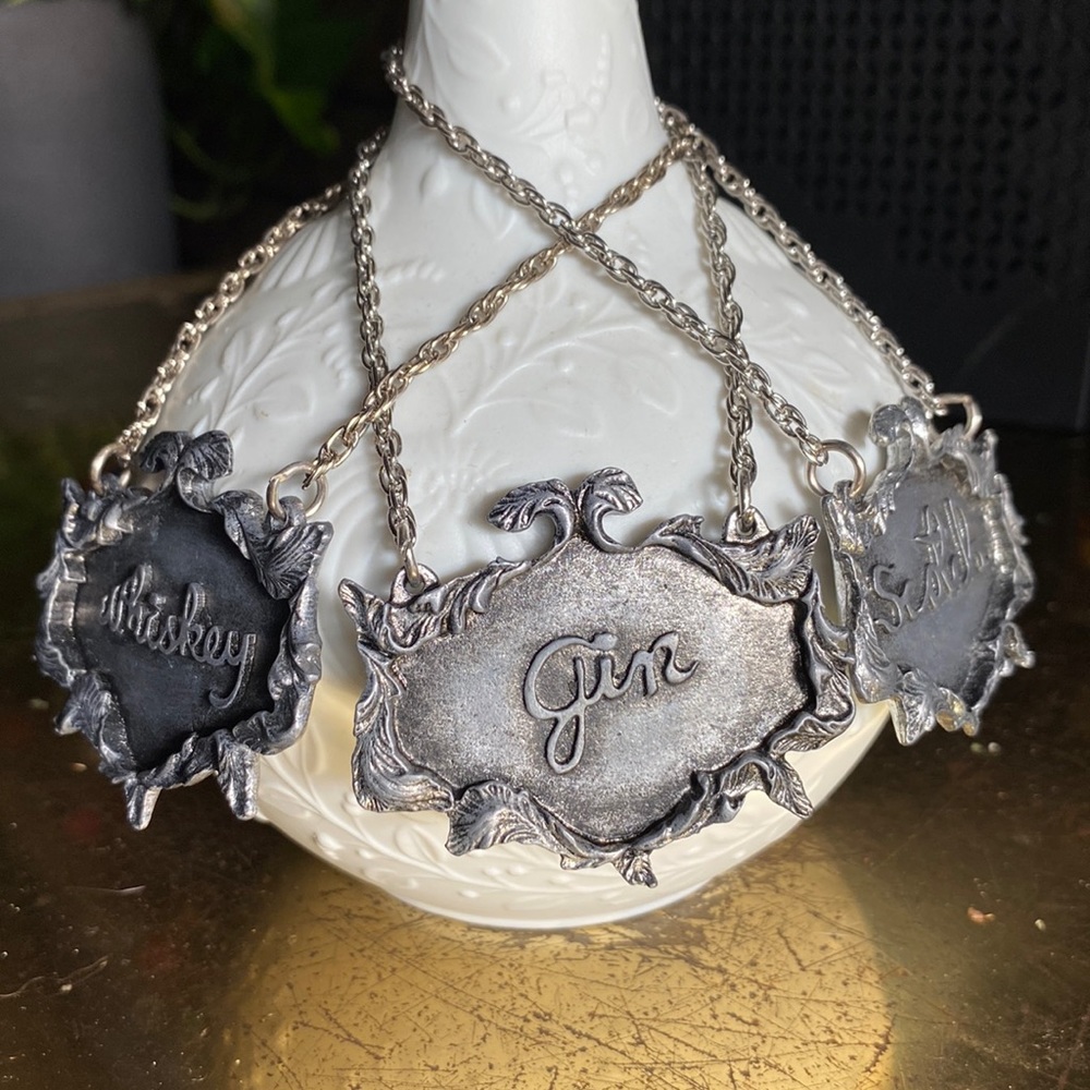 Metzke 1975 Vintage Decanter Tags
